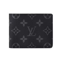 LOUIS VUITTON Plonas Klasikinis Senas Gėlių Eclipse Kompaktiškas ir Plonas 8 Kortelių Lizdai 1 Popierinių Pinigų Kišenė Kortelių Dėklas Piniginė Mažas Vyriškas Juodas Gift set (basic set + original box) juoda