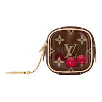 LOUIS VUITTON x Takashi Murakami Collaboration CUBE Cherry Series Monogram Cherry Pattern Crystal Coin Purse Small Women's Brown Gift box set (basic set+original box) ruda
