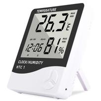 HTC-1 HTC-2 Digital Temperature Humidity Meter Electronic LCD Indoor Outdoor Thermometer Hygrometer Weather Station Clock