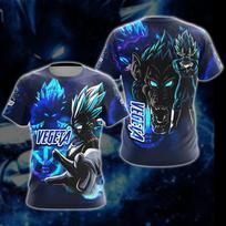 Super Saiyan Vegeta Printed Men's Casual Dragonball Short Sleeve T-Shirts XXS
