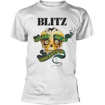 Blitz Marškinėliai Kartos Balsas Grupės Logotipas Oficialus Vyriškas Baltas Dydis L S balta