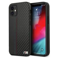 BMW BMHCP12SMCARBK iPhone 12 mini 5.4" Black Hard Case M Collection PU Carbon Stripe