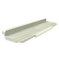 Silikoninės kilimėliai Drenažinis padėklas 45x10cm Karščiui atsparūs kilimėliai Silikoniniai drenažiniai kilimėliai Silikoninė tekstūra virtuvei indų nusausinimui pilka