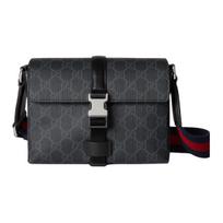 Gucci GG monogramos drobės rankinė per petį vyrams, kasdieniam naudojimui, juoda Box(Basic Set+Box)