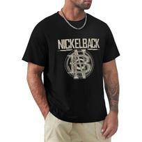 FHDGBMNB Mens Short-Sleeve T-Shirt Nickelback Comfort Soft Crewneck Tops(1) S juoda
