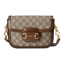 Gucci Horsebit 1955 Vintažinis auksinis sagas Su Horse Bit sagtimi Austas dirželis Su sendintu logotipu Box(Basic Set+Box) smėlis/juodmedis