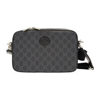 Gucci GG monogramos drobės rankinė per petį vyrams ir moterims, juoda, kasdieniam naudojimui Box(Basic Set+Box)