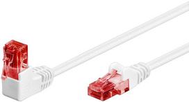 Goobay LAN Patchcord kabelis CAT 6 U/UTP 1x90 Baltas 2m