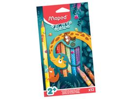 Maped Jumbo Jungle Fever spalvoti pieštukai, 12 vnt.