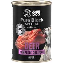 JOHN DOG Pure Black elnias – drėgnas ėdalas šunims – 800g