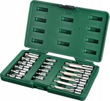 Sata 18 vnt. Torx antgaliai 1/4" ir 1/2" lizdai