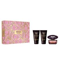 Versace Crystal Noir Gift Set - dovanų rinkinys moterims - EDT 50 ml, kūno losjonas 50 ml ir dušo želė 50 ml