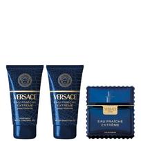 Versace Man Eau Fraiche Extreme Gift Set - dovanų rinkinys - EDP 50 ml, dušo želė 50 ml ir balzamas po skutimosi 50 ml