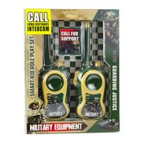 Rinkinys vaidmenų žaidimui, racijos Lean Toys Military Equipment, žalia sp.