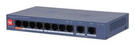 Switch|DAHUA|DH-CS4010-8ET2GT-60|Switch layer L2|8xRJ-45 ports|RJ-45 Ports Type Fast Ethernet (10/100)|2xGigabit Ethernet (copper) ports quantity|8xPower over Ethernet (PoE) ports quantity|Total Power over Ethernet (PoE) budget 60 W|CS4010-8ET2GT-60
