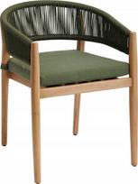 Lauko kėdė DLGTP Tevio, ruda sp./žalia sp., 62 cm x 58 cm x 77 cm