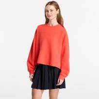Nike 24.7 ImpossiblySoft Women's Dri-FIT Oversized Crew-Neck Top Lt Crimson/ University Red - Dydis XL (HQ8193-696 Džemperiai)