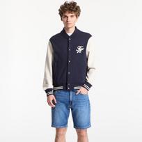 Tommy Hilfiger Script Colorblock Bomber Navy - Dydis XL (MW0MW43091 DW5 Džemperiai)