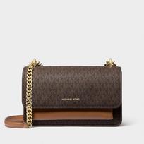 Michael Kors Claire Large Signature Logo Shoulder Bag Brown/ Acorn (30R5GC7L3B 252 Krepšiai)