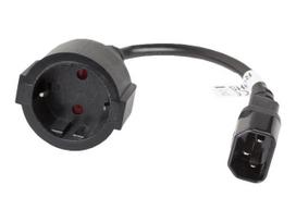 Lanberg | IEC 320 C14 to Schuko Adapter Cable for UPS | CA-C14E-10CC-0018-BK