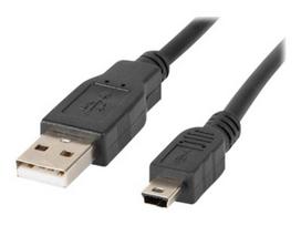 Lanberg | Mini USB to USB Type-A 2.0 Cable, 1.8 m | CA-USBK-10CC-0018-BK | Mini USB to USB Type-A