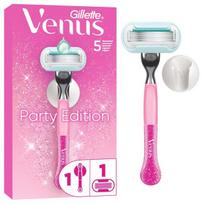 Gillette Venus Party Edition Skustuvas, 1 Keičiamos Skustuvo Galvutės, Sieninis Laikiklis