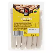 Klasikinės dešrelės virtos, kepamos a.r. GRILL PARTY, 270 g