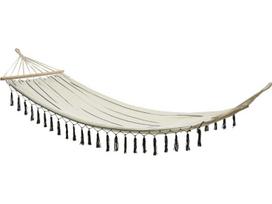 Vienvietis sodo hamakas su kutais baltos ir juodos spalvų 100x200cm