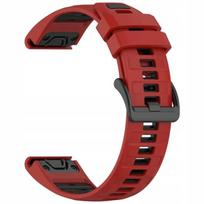 „BestAccessories“, dirželis G. Fenix 5 6 7 8 47 mm / Instinct 1 2 / Epix 1 2 Pro, spalva raudona–juoda