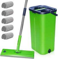Grindų valymo šluostė su kibiru ir 5 mikropluošto šluostėmis Mastertop