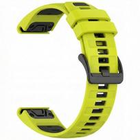 „BestAccessories“, dirželis G. Fenix 5 6 7 8 47 mm / Instinct 1 2 / Epix 1 2 Pro, spalva laimo žalia–juoda