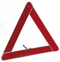 Avarinis ženklas pastatomas Alburnus. raudonas. trikampis