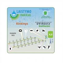 Lašelinio laistymo rinkinys „Dvikojis“ gravitaciniam slėgiui