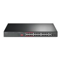 TP-LINK Switch||TL-SL1226P|Desktop/pedestal|24x10/100Base-T|2x10/100/1000Base-T|24 PoE+ ports|TL-SL1226P