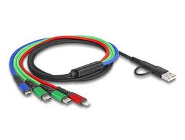Delock 4 in 1 USB-A + USB-C to Lightning/Micro USB cable