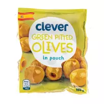 Žaliosios alyvuogės be kauliukų CLEVER MANZANILLA, 160 g