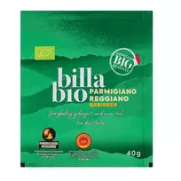 Tarkuotas sūris BILLA BIO PARMIGIANO REGGIANO, 40 g