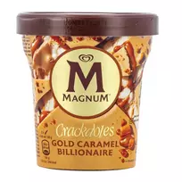 Sausainių skonio pieniniai valgomieji ledai MAGNUM Double Gold Caramel Billionaire, 85 ml