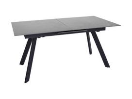 Valgomojo stalas išskleidžiamas Planet, juoda sp./pilka sp., 160 - 200 cm x 90 cm x 76 cm