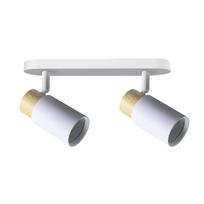 Šviestuvas lubų Candellux Lighting Claro, GU10, 2 x 15 W, balta sp./medienos sp. / balta sp.