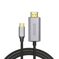 Savio USB kabelis USB 3.2 Gen 2 (3.1 Gen 2) 2 m USB C USB-C/HDMI