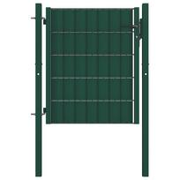 Tvoros vartai PVC ir plienas 100x100 cm žali