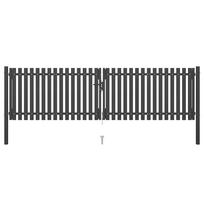 Sodo tvoros vartai plieniniai 400x75 cm antracito spalvos