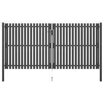 Sodo tvoros vartai plieniniai 400x175 cm antracito spalvos