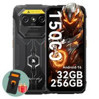 Blackview ROCK 1 Pro Profesionalus skaitytuvas Mobilusis, 8GB RAM, 256GB ROM Android 16 15000 mAh Atsparus išmanusis telefonas with a phone case juoda