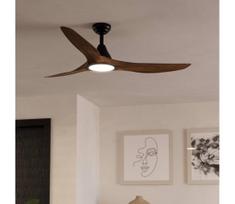 Eglo 35113 - LED lubų ventiliatorius PORTSEA LED/19W/230V skersmuo 132 cm, rudas + su nuotolinio valdymo pultu