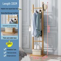 Versatile Floor-Standing Coat Rack with Storage Shelf for Home
