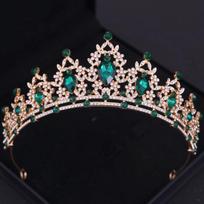 Barokinė krištolinė karūna-diadema moterims vakarėliui, kalnų krištolo išleistuvių tiara, vestuvių plaukų aksesuarai, papuošalai, tiaros ir karūnos gray