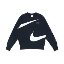 Nike Sportswear Vyriškas Swoosh FT megztinis su apvalia apykakle Didelis logotipas Fleece megztinis su apvalia apykakle Juodas DD6097-010 XL