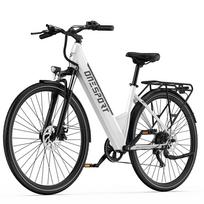 Elektrinis dviratis ONESPORT OT12 250W variklis Miesto elektrinis dviratis Maksimalus greitis 25 km/h 36V 13AH Maksimalus nuvažiuojamas atstumas 65 km 7 pavaros Apkrova 150 kg 36V 13AH balta
